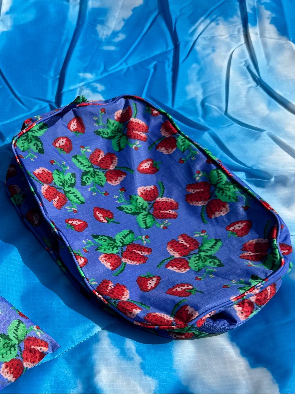 BAGGU Wild Strawberries / Strawberry Print - Packing Cube - Travel Luggage Bag
